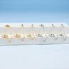 Stainless Steel Geometric Fashion Electroplated Hanging Earrings With White Zirconium Ear Buckle