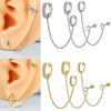 Stainless Steel Geometric Fashion Electroplated Hanging Earrings With White Zirconium Ear Buckle