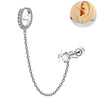 Stainless Steel Geometric Fashion Electroplated Hanging Earrings With White Zirconium Ear Buckle