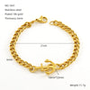 Stainless Steel Geometric Fashion Electroplated Women's Cuban Chain Bracelet