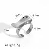 Stainless Steel Geometric Fashion Jewelry Set For Women Ring Bracelet And Earrings With Electroplating
