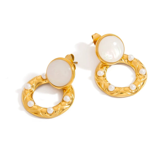 Stainless Steel Geometric Fashion Minimalist Electroplated Earrings