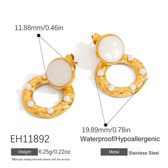 Stainless Steel Geometric Fashion Minimalist Electroplated Earrings