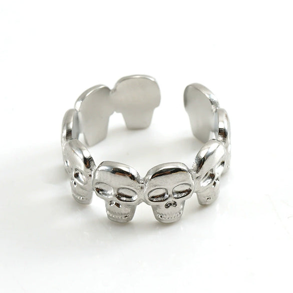 Stainless Steel Geometric Fashion Opening Adjustable Ring For Women