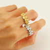 Stainless Steel Geometric Fashion Opening Adjustable Ring For Women