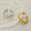 Stainless Steel Geometric Fashion Opening Adjustable Ring For Women