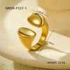 Stainless Steel Geometric Fashion Ring Furnace Electroplated