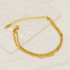 Stainless Steel Geometric Feather Design Electroplated Clavicle Chain For Women And Unisex