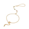 Stainless Steel Geometric Finger Bracelet With Electroplating Design For Women
