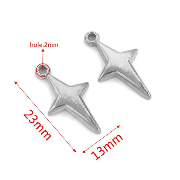 Stainless Steel Geometric Fish Pattern Jewelry Supplies For Diy Bracelet Necklace Pendant Earrings With Electroplating