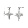 Stainless Steel Geometric Fish Pattern Jewelry Supplies For Diy Bracelet Necklace Pendant Earrings With Electroplating