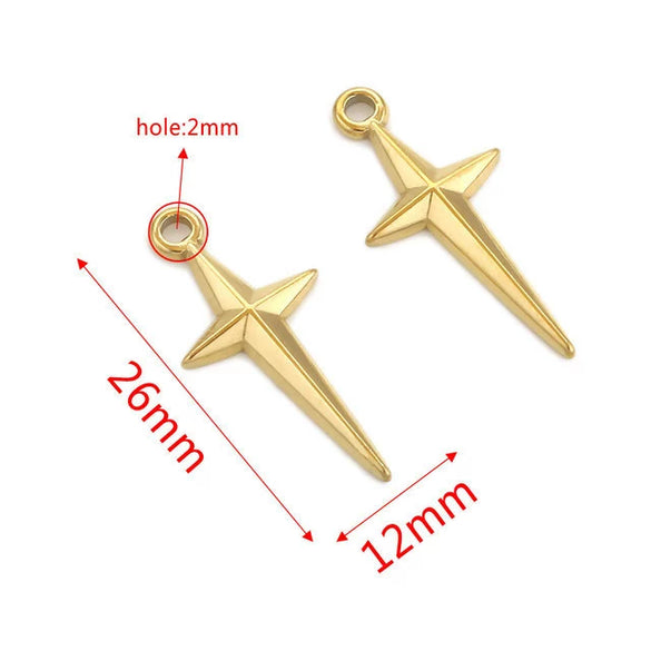Stainless Steel Geometric Fish Pattern Jewelry Supplies For Diy Bracelet Necklace Pendant Earrings With Electroplating