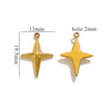 Stainless Steel Geometric Fish Pattern Jewelry Supplies For Diy Bracelet Necklace Pendant Earrings With Electroplating