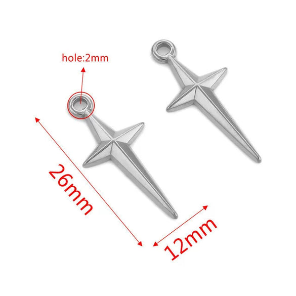 Stainless Steel Geometric Fish Pattern Jewelry Supplies For Diy Bracelet Necklace Pendant Earrings With Electroplating