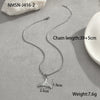 Stainless Steel Geometric Fishtail Pendant Necklace Electroplated With 18K Gold For Women