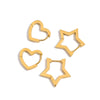 Stainless Steel Geometric Fivepointed Star Cut Out Electroplated Women's Earrings Jewelry