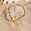 Stainless Steel Geometric Fivepointed Star Electroplated Women's Bracelet Jewelry
