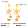 Stainless Steel Geometric Fivepointed Star Tassel Earrings Electroplated For Women Light Luxury Niche Design
