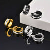 Stainless Steel Geometric Flower Earrings Electroplated Unisex Jewelry
