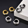 Stainless Steel Geometric Flower Earrings Electroplated Unisex Jewelry