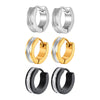 Stainless Steel Geometric Flower Earrings Electroplated Unisex Jewelry
