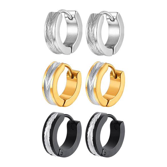 Stainless Steel Geometric Flower Earrings Electroplated Unisex Jewelry