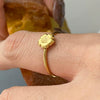 Stainless Steel Geometric Flower Ring Electroplated Jewelry For Women