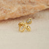 Stainless Steel Geometric Flower Women's Cartilage Piercing Earrings With Electroplating