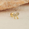 Stainless Steel Geometric Flower Women's Cartilage Piercing Earrings With Electroplating