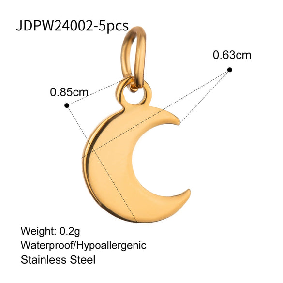 Stainless Steel Geometric Fourleaf Clover Star Jewelry Accessories Pendant Necklace With Electroplating