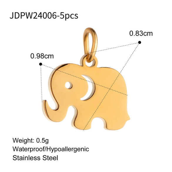 Stainless Steel Geometric Fourleaf Clover Star Jewelry Accessories Pendant Necklace With Electroplating