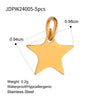 Stainless Steel Geometric Fourleaf Clover Star Jewelry Accessories Pendant Necklace With Electroplating