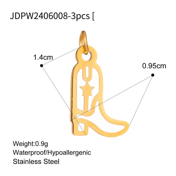 Stainless Steel Geometric Fourleaf Clover Star Jewelry Accessories Pendant Necklace With Electroplating