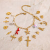 Stainless Steel Geometric Fourleaf Clover Star Jewelry Accessories Pendant Necklace With Electroplating