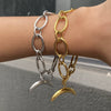 Stainless Steel Geometric Fruit Pattern Electroplated Minimalist Bracelet For Men And Women