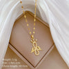 Stainless Steel Geometric Full Diamond Women's Necklace With Copper Pendant
