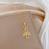Stainless Steel Geometric Full Diamond Women's Necklace With Copper Pendant