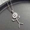 Stainless Steel Geometric Funny Doodle Unisex Necklace