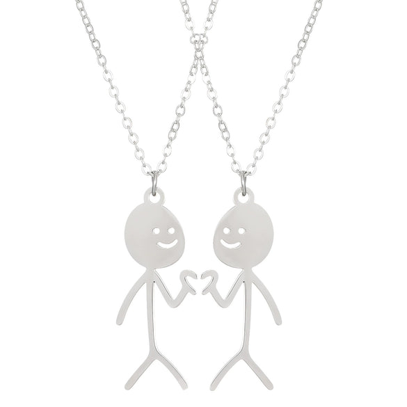 Stainless Steel Geometric Funny Doodle Unisex Necklace