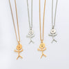 Stainless Steel Geometric Funny Doodle Unisex Necklace