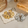 Stainless Steel Geometric Ginkgo Leaf Earrings Electroplated Casual Niche Fashion Jewelry