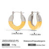 Stainless Steel Geometric Glossy Electroplated Earrings Classic Style