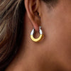 Stainless Steel Geometric Glossy Electroplated Earrings Classic Style