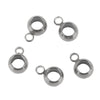 Stainless Steel Geometric Glossy Welding Ring Single Hole Beads 18K Vacuum Plated Pendant Accessories For Handmade Jewelry
