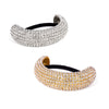 Stainless Steel Geometric Hair Ring Headwear With Diamondencrusted And Electroplating Treatment