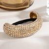 Stainless Steel Geometric Hair Ring Headwear With Diamondencrusted And Electroplating Treatment