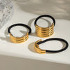 Stainless Steel Geometric Hair Rope And Hair Ring Hair Accessories With Electroplating Treatment