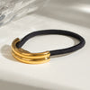 Stainless Steel Geometric Hair Rope And Hair Ring Hair Accessories With Electroplating Treatment