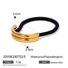 Stainless Steel Geometric Hair Rope And Hair Ring Hair Accessories With Electroplating Treatment