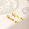 Stainless Steel Geometric Hammer Flame Tassel Women's Earrings With Electroplating Design